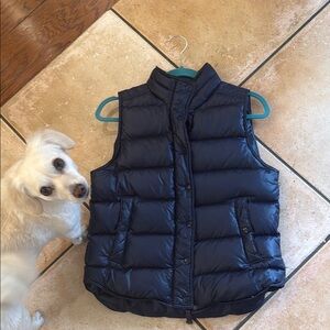 J. Crew Blue Quilted Puffer Vest